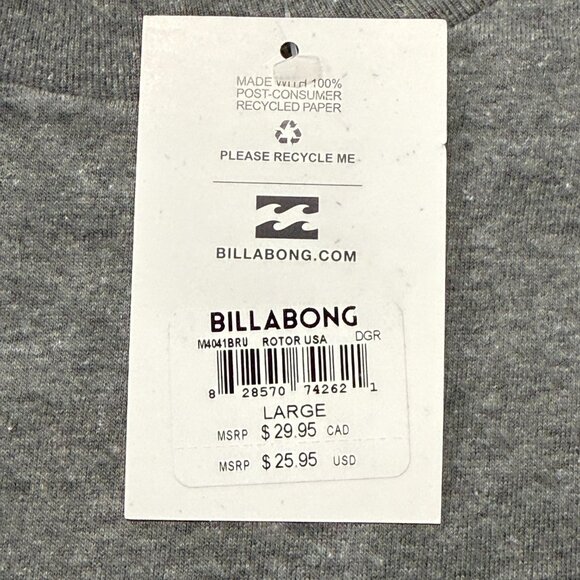 Billabong T-Shirt Mens Medium or Large Gray USA Flag Surf Short Sleeve Graphic - Picture 14 of 15